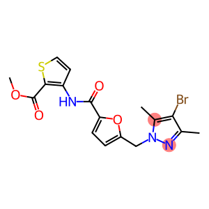 methyl 3-({5-[(4-bromo-3,5-dimethyl-1H-pyrazol-1-yl)methyl]-2-furoyl}amino)-2-thiophenecarboxylate