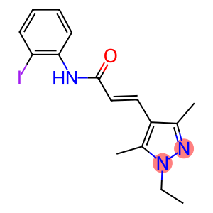 3-(1-ethyl-3,5-dimethyl-1H-pyrazol-4-yl)-N-(2-iodophenyl)acrylamide