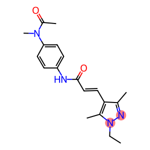 N-{4-[acetyl(methyl)amino]phenyl}-3-(1-ethyl-3,5-dimethyl-1H-pyrazol-4-yl)acrylamide