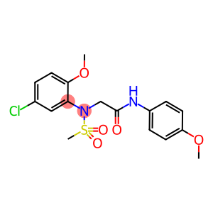 2-[5-chloro-2-methoxy(methylsulfonyl)anilino]-N-(4-methoxyphenyl)acetamide