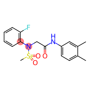 N-(3,4-dimethylphenyl)-2-[2-fluoro(methylsulfonyl)anilino]acetamide
