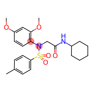 N-cyclohexyl-2-{2,4-dimethoxy[(4-methylphenyl)sulfonyl]anilino}acetamide