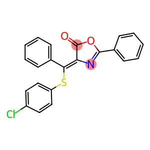 4-[[(4-chlorophenyl)sulfanyl](phenyl)methylene]-2-phenyl-1,3-oxazol-5(4H)-one