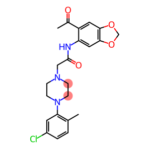 N-(6-acetyl-2H-1,3-benzodioxol-5-yl)-2-[4-(5-chloro-2-methylphenyl)piperazin-1-yl]acetamide