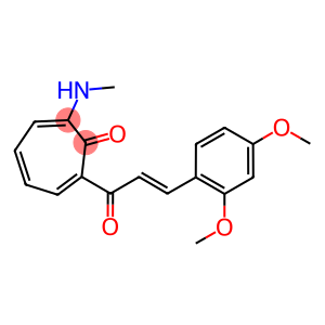 2-[3-(2,4-dimethoxyphenyl)acryloyl]-7-(methylamino)-2,4,6-cycloheptatrien-1-one