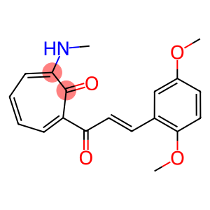 2-[3-(2,5-dimethoxyphenyl)acryloyl]-7-(methylamino)-2,4,6-cycloheptatrien-1-one