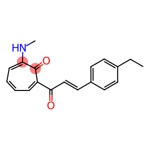 2-[3-(4-ethylphenyl)acryloyl]-7-(methylamino)-2,4,6-cycloheptatrien-1-one