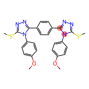 4-(4-methoxyphenyl)-3-{4-[4-(4-methoxyphenyl)-5-(methylsulfanyl)-4H-1,2,4-triazol-3-yl]phenyl}-5-(methylsulfanyl)-4H-1,2,4-triazole