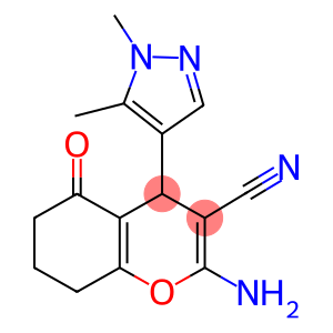 2-amino-4-(1,5-dimethyl-1H-pyrazol-4-yl)-5-oxo-5,6,7,8-tetrahydro-4H-chromene-3-carbonitrile