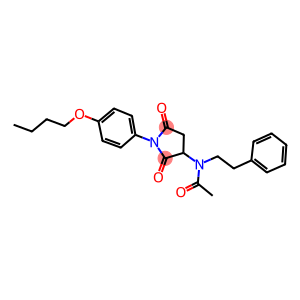 N-[1-(4-butoxyphenyl)-2,5-dioxo-3-pyrrolidinyl]-N-(2-phenylethyl)acetamide