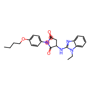 1-(4-butoxyphenyl)-3-[(1-ethyl-1H-benzimidazol-2-yl)amino]-2,5-pyrrolidinedione