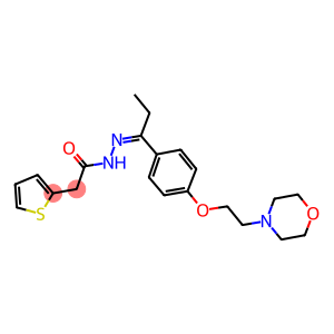 N'-(1-{4-[2-(4-morpholinyl)ethoxy]phenyl}propylidene)-2-(2-thienyl)acetohydrazide