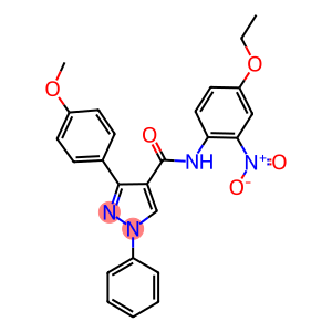 N-{4-(ethyloxy)-2-nitrophenyl}-3-[4-(methyloxy)phenyl]-1-phenyl-1H-pyrazole-4-carboxamide