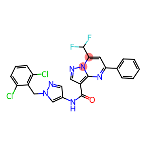 N-[1-(2,6-dichlorobenzyl)-1H-pyrazol-4-yl]-7-(difluoromethyl)-5-phenylpyrazolo[1,5-a]pyrimidine-3-carboxamide