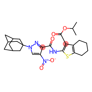 isopropyl 2-[({1-(1-adamantyl)-4-nitro-1H-pyrazol-3-yl}carbonyl)amino]-4,5,6,7-tetrahydro-1-benzothiophene-3-carboxylate