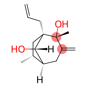 Bicyclo[3.2.1]octane-2,8-diol, 2,6-dimethyl-3-methylene-1-(2-propenyl)-, (1R,2R,5S,6R,8S)-rel- (9CI)