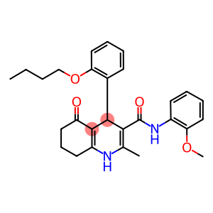 4-[2-(butyloxy)phenyl]-2-methyl-N-[2-(methyloxy)phenyl]-5-oxo-1,4,5,6,7,8-hexahydroquinoline-3-carboxamide