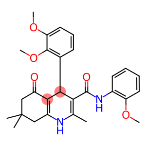 4-[2,3-bis(methyloxy)phenyl]-2,7,7-trimethyl-N-[2-(methyloxy)phenyl]-5-oxo-1,4,5,6,7,8-hexahydroquinoline-3-carboxamide