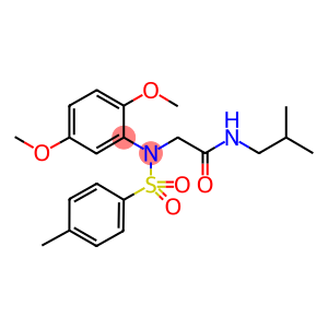 2-{2,5-dimethoxy[(4-methylphenyl)sulfonyl]anilino}-N-isobutylacetamide