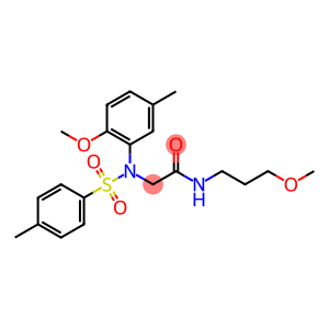 2-{2-methoxy-5-methyl[(4-methylphenyl)sulfonyl]anilino}-N-(3-methoxypropyl)acetamide