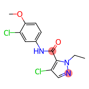 4-chloro-N-(3-chloro-4-methoxyphenyl)-1-ethyl-1H-pyrazole-5-carboxamide