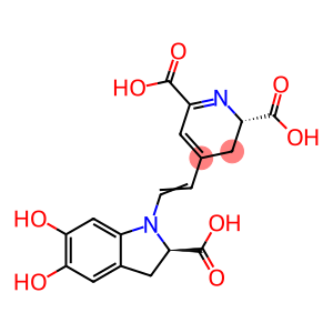 2,6-Pyridinedicarboxylic acid, 4-[2-[(2R)-2-carboxy-2,3-dihydro-5,6-dihydroxy-1H-indol-1-yl]ethenyl]-2,3-dihydro-, (2S)-