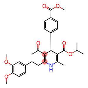 isopropyl 7-(3,4-dimethoxyphenyl)-4-[4-(methoxycarbonyl)phenyl]-2-methyl-5-oxo-1,4,5,6,7,8-hexahydro-3-quinolinecarboxylate