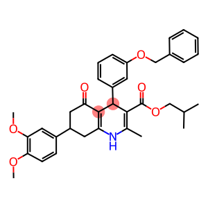 isobutyl 4-[3-(benzyloxy)phenyl]-7-(3,4-dimethoxyphenyl)-2-methyl-5-oxo-1,4,5,6,7,8-hexahydro-3-quinolinecarboxylate