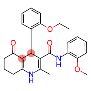 4-(2-ethoxyphenyl)-N-(2-methoxyphenyl)-2-methyl-5-oxo-1,4,5,6,7,8-hexahydro-3-quinolinecarboxamide