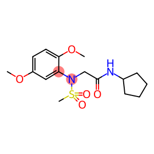 N-cyclopentyl-2-[2,5-dimethoxy(methylsulfonyl)anilino]acetamide