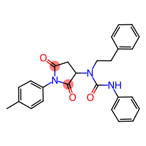 N-[1-(4-methylphenyl)-2,5-dioxo-3-pyrrolidinyl]-N'-phenyl-N-(2-phenylethyl)urea