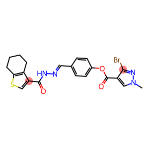 4-[2-(4,5,6,7-tetrahydro-1-benzothien-3-ylcarbonyl)carbohydrazonoyl]phenyl 3-bromo-1-methyl-1H-pyrazole-4-carboxylate