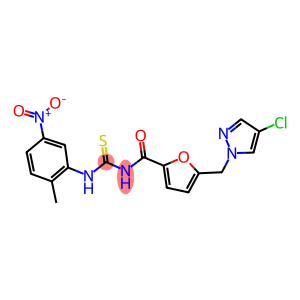 N-{5-[(4-chloro-1H-pyrazol-1-yl)methyl]-2-furoyl}-N'-{5-nitro-2-methylphenyl}thiourea