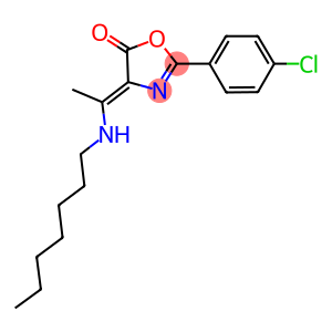 2-(4-chlorophenyl)-4-[1-(heptylamino)ethylidene]-1,3-oxazol-5(4H)-one