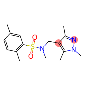 N,2,5-trimethyl-N-[(1,3,5-trimethyl-1H-pyrazol-4-yl)methyl]benzenesulfonamide