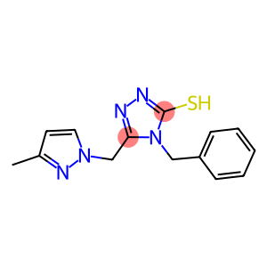 4-benzyl-5-[(3-methyl-1H-pyrazol-1-yl)methyl]-4H-1,2,4-triazole-3-thiol