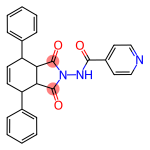 N-(1,3-dioxo-4,7-diphenyl-1,3,3a,4,7,7a-hexahydro-2H-isoindol-2-yl)pyridine-4-carboxamide