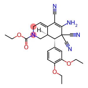 ethyl 6-amino-5,7,7-tricyano-8-(3,4-diethoxyphenyl)-3,7,8,8a-tetrahydro-2(1H)-isoquinolinecarboxylate