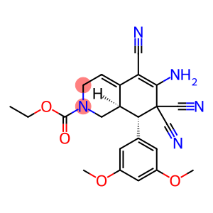 ethyl 6-amino-5,7,7-tricyano-8-(3,5-dimethoxyphenyl)-3,7,8,8a-tetrahydro-2(1H)-isoquinolinecarboxylate