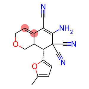 6-amino-8-(5-methyl-2-furyl)-8,8a-dihydro-1H-isochromene-5,7,7(3H)-tricarbonitrile