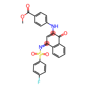 methyl 4-[(4-{[(4-fluorophenyl)sulfonyl]imino}-1-oxo-1,4-dihydro-2-naphthalenyl)amino]benzoate