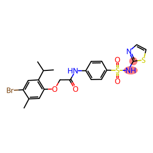 2-(4-bromo-2-isopropyl-5-methylphenoxy)-N-{4-[(1,3-thiazol-2-ylamino)sulfonyl]phenyl}acetamide