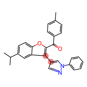 [5-isopropyl-3-(1-phenyl-1H-pyrazol-4-yl)-1-benzofuran-2-yl](4-methylphenyl)methanone