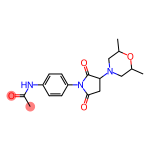 N-{4-[3-(2,6-dimethyl-4-morpholinyl)-2,5-dioxo-1-pyrrolidinyl]phenyl}acetamide