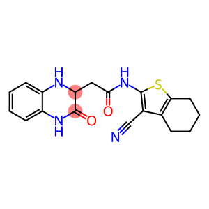 N-(3-cyano-4,5,6,7-tetrahydrobenzo[b]thiophen-2-yl)-2-(3-oxo-1,2,3,4-tetrahydroquinoxalin-2-yl)acetamide