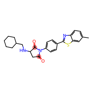 3-[cyclohexyl(methyl)amino]-1-[4-(6-methyl-1,3-benzothiazol-2-yl)phenyl]-2,5-pyrrolidinedione