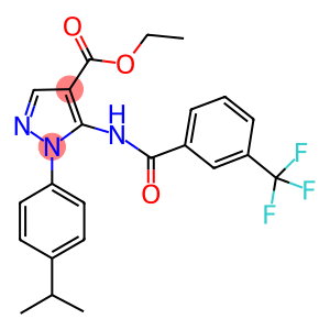 ethyl 1-(4-isopropylphenyl)-5-{[3-(trifluoromethyl)benzoyl]amino}-1H-pyrazole-4-carboxylate