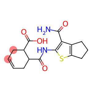 6-({[3-(aminocarbonyl)-5,6-dihydro-4H-cyclopenta[b]thien-2-yl]amino}carbonyl)-3-cyclohexene-1-carboxylic acid