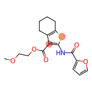 2-methoxyethyl 2-(2-furoylamino)-4,5,6,7-tetrahydro-1-benzothiophene-3-carboxylate