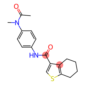 N-{4-[acetyl(methyl)amino]phenyl}-4,5,6,7-tetrahydro-1-benzothiophene-3-carboxamide